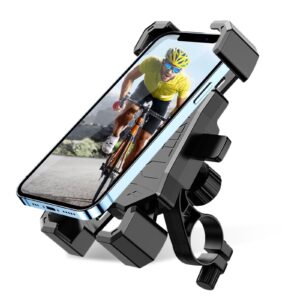 Universal Bike Phone Mount – 360° Adjustable Handlebar Holder, One-Hand Quick Release, Fits 4.7"–6.8" Smartphones